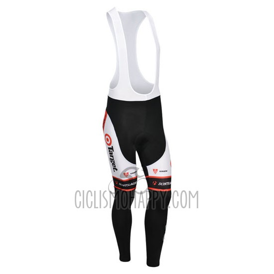 Trek Cycling Jersey Bib Tight 2013 Long Sleeve Orange and White